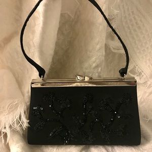 Valerie Stevens Black Beaded Purse